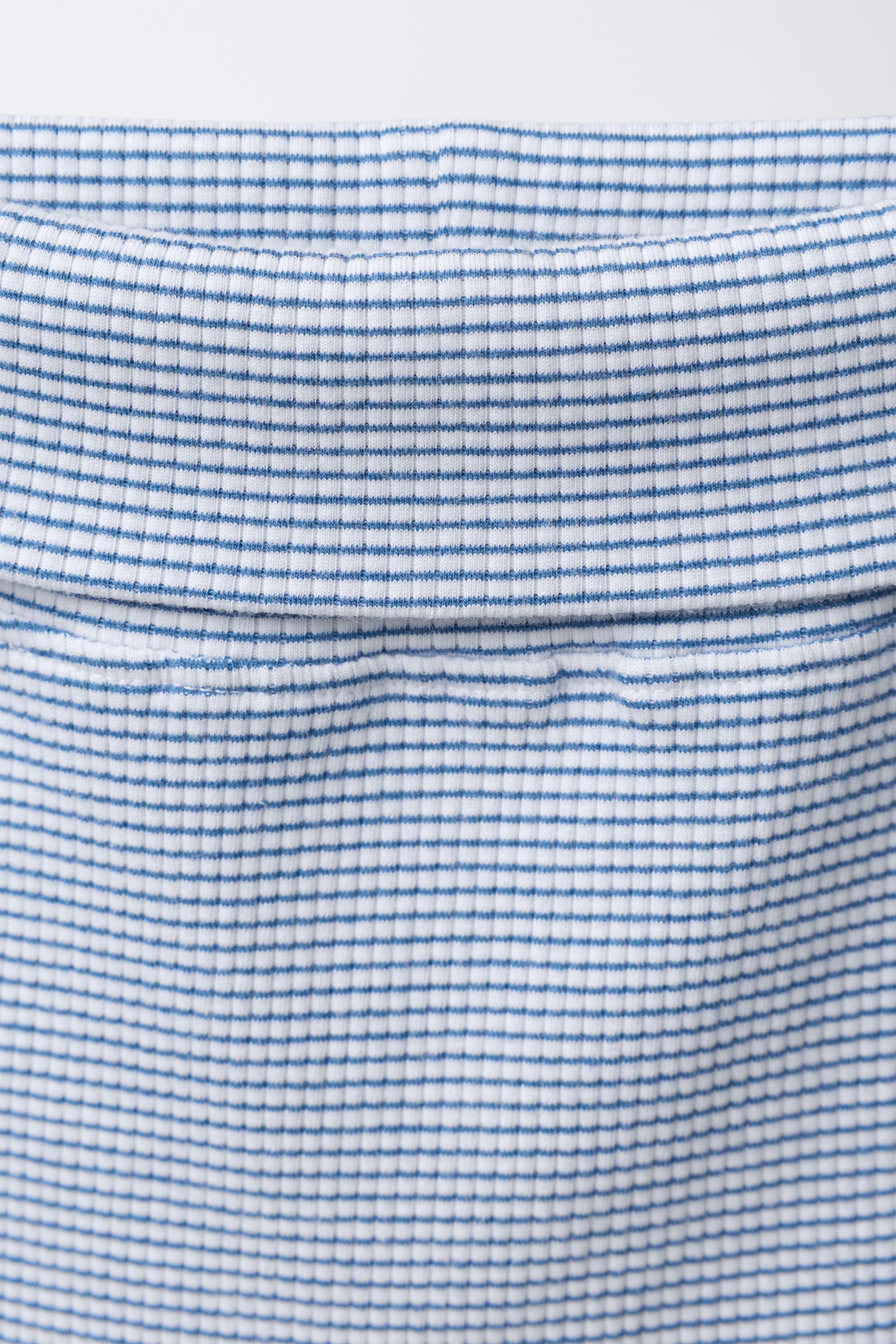 CHICK EMBROIDERED STRIPED SAROUEL T-SHIRT AND PANTS SET